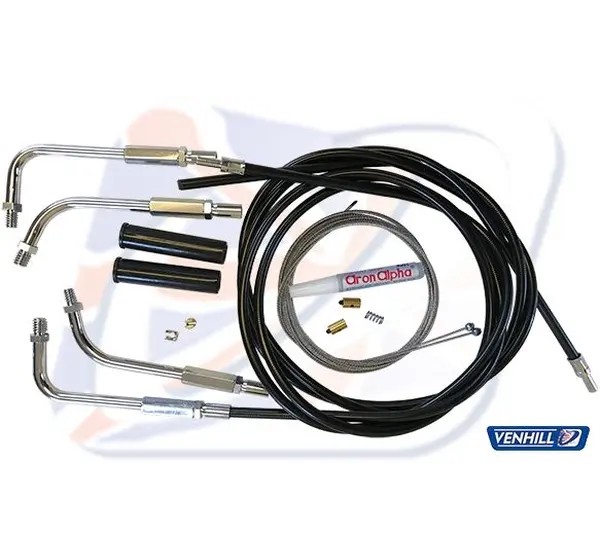 VENHILL Gasgriffe - HD THROTTLE CABLE KIT BLACK. T