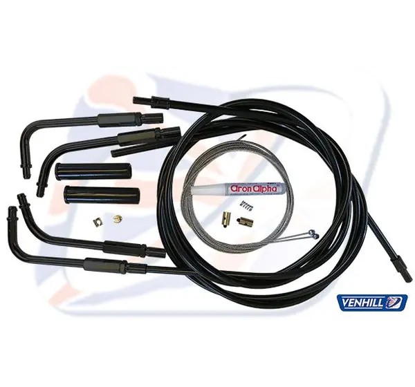 VENHILL Gasgriffe - HD THROTTLE CABLE KIT BLACK. P