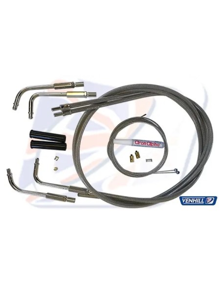 VENHILL Gasgriffe - HD THROTTLE CABLE KIT BRAIDED.