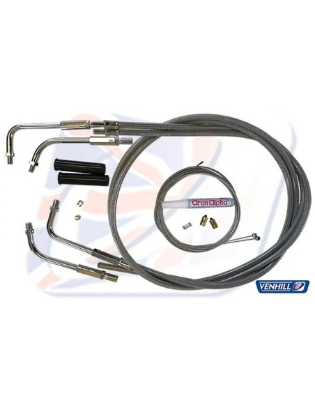 VENHILL Gasgriffe - HD THROTTLE CABLE KIT BRAIDED.