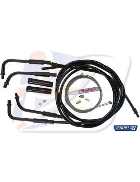 VENHILL Gasgriffe - HD THROTTLE CABLE KIT BLACK. T