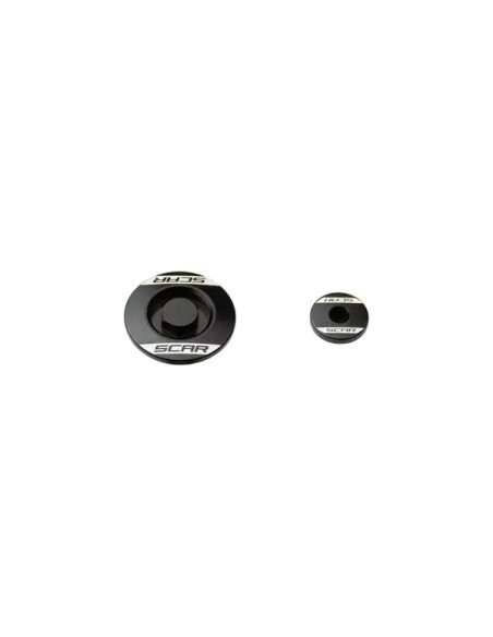SCAR RACING Motordeckel - ENGINE PLUG KXF BLACK