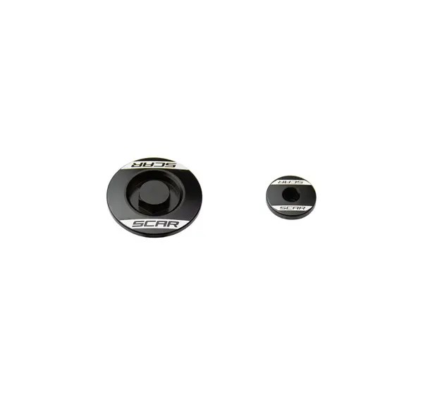 SCAR RACING Motordeckel - ENGINE PLUG KXF BLACK