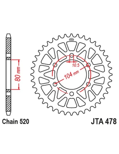 JT SPROCKETS Ritzel & Kettenräder - Einbaubeispiel