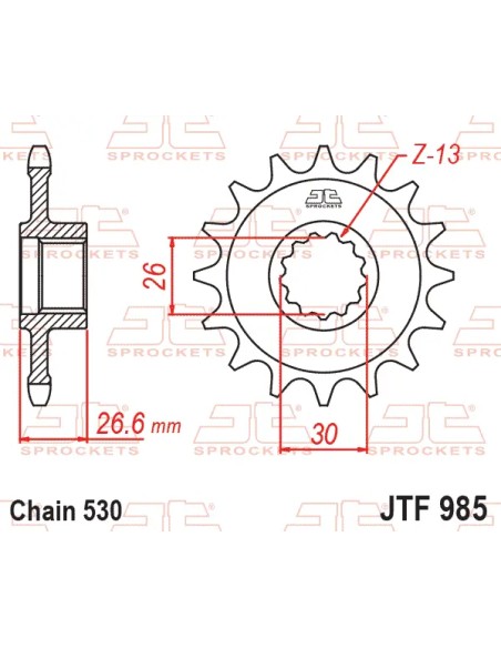 JT SPROCKETS Ritzel & Kettenräder - Detailansicht