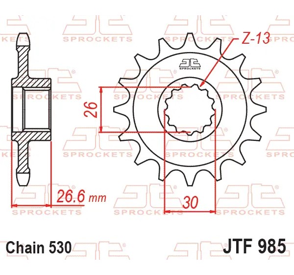 JT SPROCKETS Ritzel & Kettenräder - Detailansicht