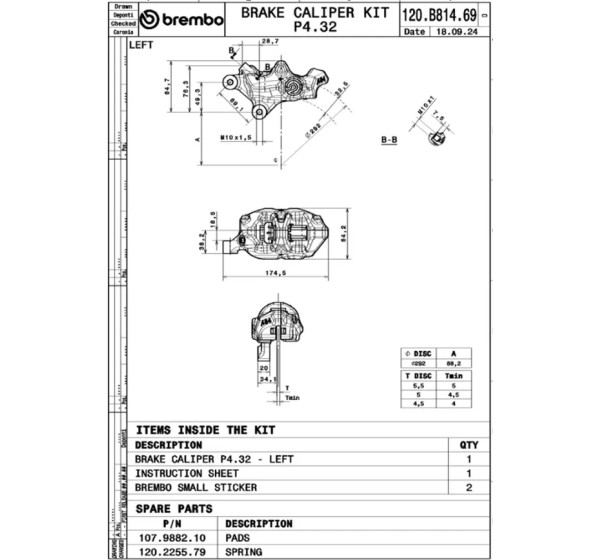 BREMBO Bremssattel - Einbaubeispiel