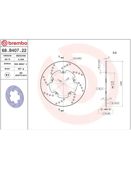 BREMBO Bremsscheiben - Detailansicht