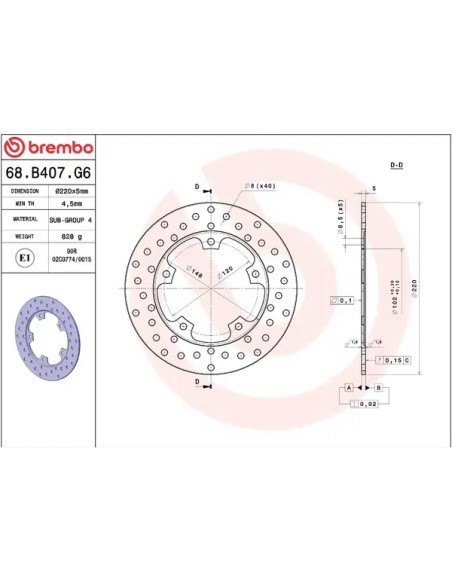 BREMBO Bremsscheiben - Detailansicht