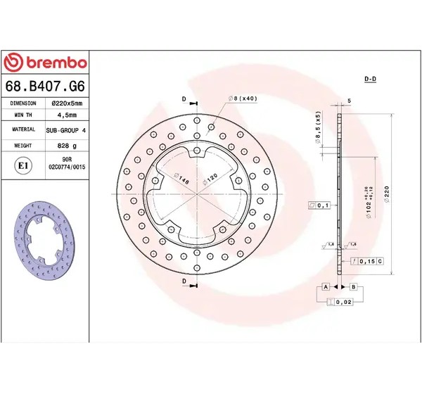 BREMBO Bremsscheiben - Detailansicht