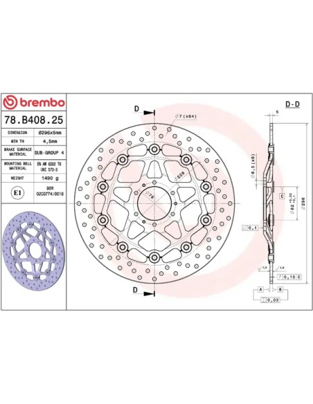 BREMBO Bremsscheiben - Detailansicht