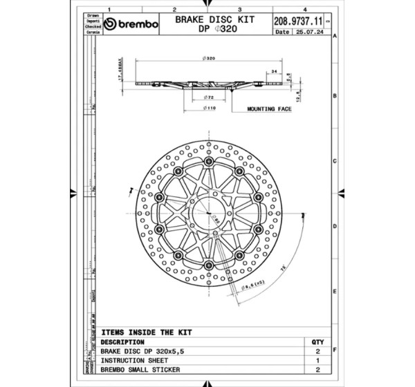 BREMBO Bremsscheiben - Detailansicht