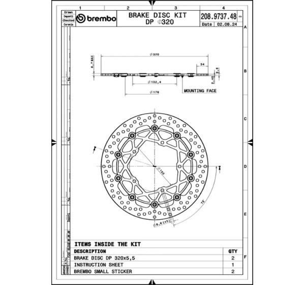 BREMBO Bremsscheiben - Detailansicht