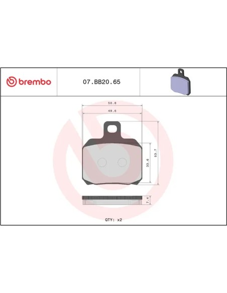 BREMBO Bremsbeläge & Bremsbacken - Einbaubeispiel
