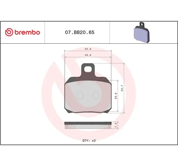 BREMBO Bremsbeläge & Bremsbacken - Einbaubeispiel