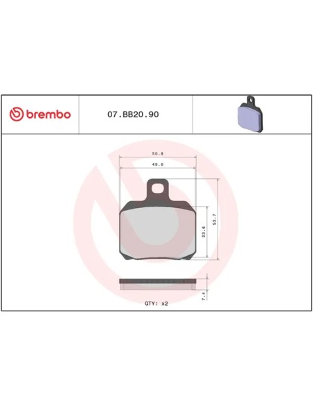 BREMBO Bremsbeläge & Bremsbacken - Einbaubeispiel