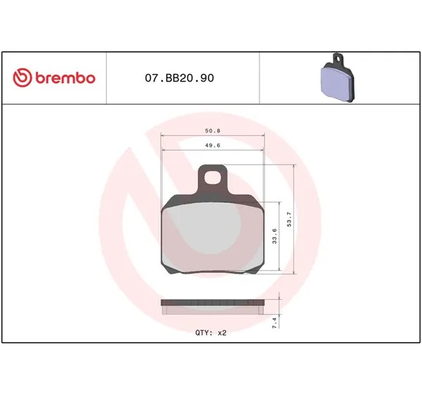 BREMBO Bremsbeläge & Bremsbacken - Einbaubeispiel