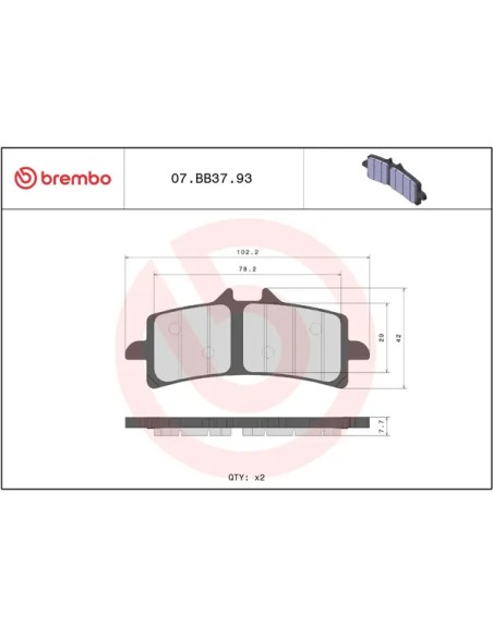 BREMBO Bremsbeläge & Bremsbacken - Einbaubeispiel
