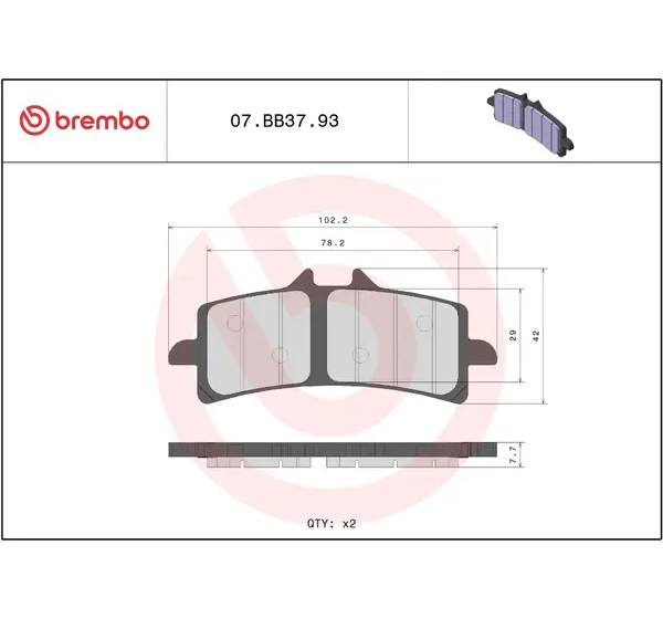 BREMBO Bremsbeläge & Bremsbacken - Einbaubeispiel