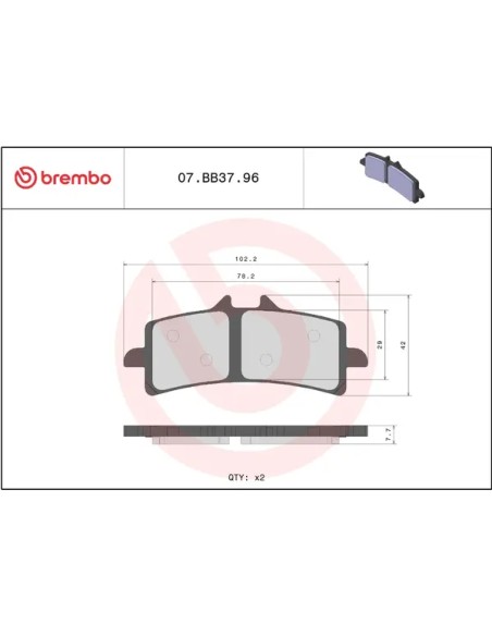 BREMBO Bremsbeläge & Bremsbacken - Detailansicht