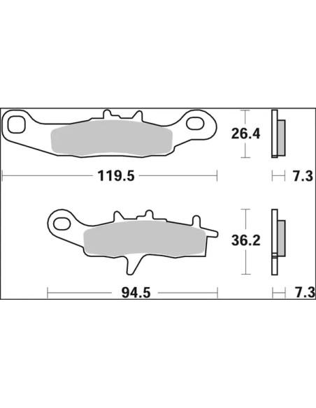 BREMBO Bremsbeläge & Bremsbacken - Detailansicht