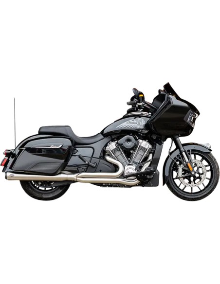 S&S CYCLE Komplettanlagen - Exhaust Qualifier 2:1 Brushd S