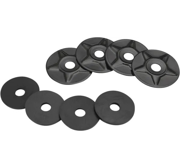 SHOW CHROME Montagematerial & Zubehör - STARWASHER 4 PK SATN BLK