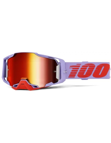 100% Motorradbrillen - GOGGLE ARMEGA FAUSTO - RED MIR