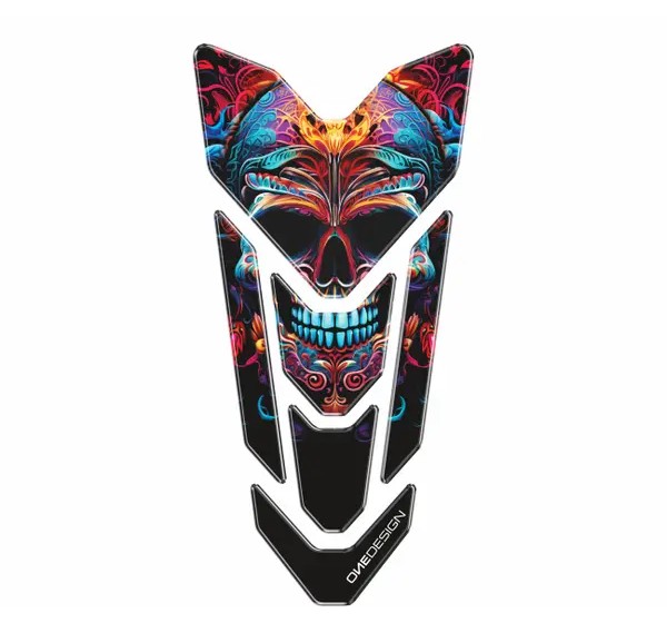 ONEDESIGN Dekorsätze & Aufkleber - PRE-CUT TANKPAD GOLD ART SKULL