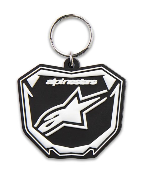 ALPINESTARS (CASUALS) Werbeartikel - KEY FOB PLATE BLACK/WHITE