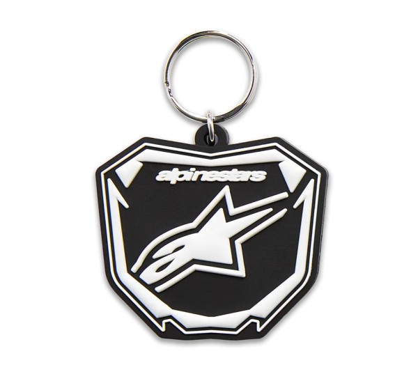 ALPINESTARS (CASUALS) Werbeartikel - KEY FOB PLATE BLACK/WHITE