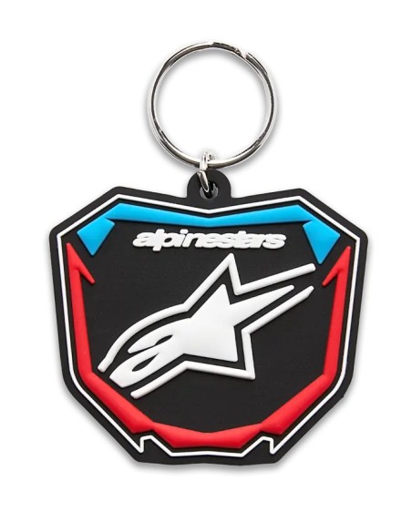 ALPINESTARS (CASUALS) Werbeartikel - KEY FOB PLATE BLACK/BLUE/RED