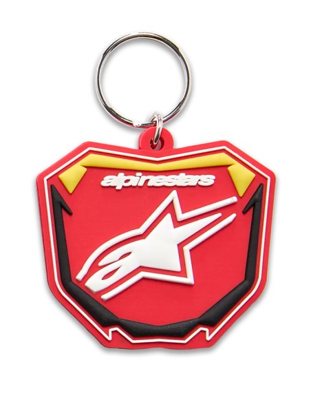 ALPINESTARS (CASUALS) Werbeartikel - KEY FOB PLATE RED/YELLOW/BLACK