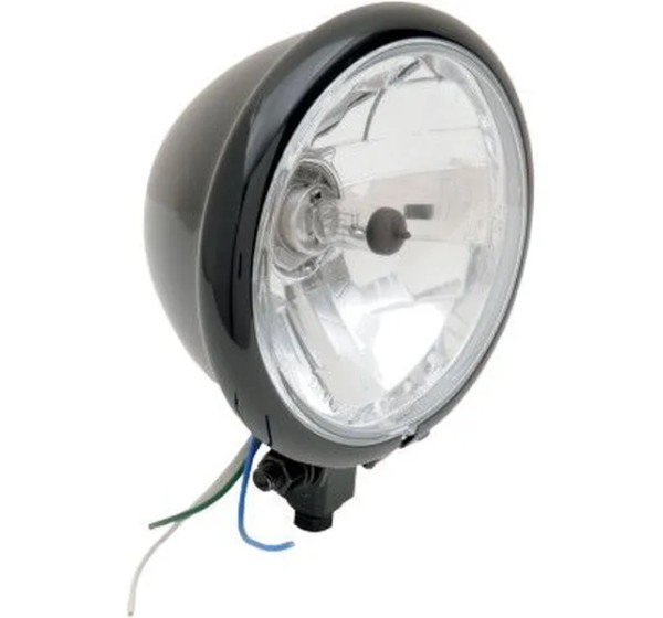 DRAG SPECIALTIES Scheinwerfer - HEADLIGHT 5.75 SPRINGER BLACK