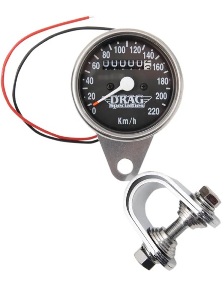DRAG SPECIALTIES Tachometer & Drehzahlmesser - SPEEDO 2:1 CHR/BLK KM/H