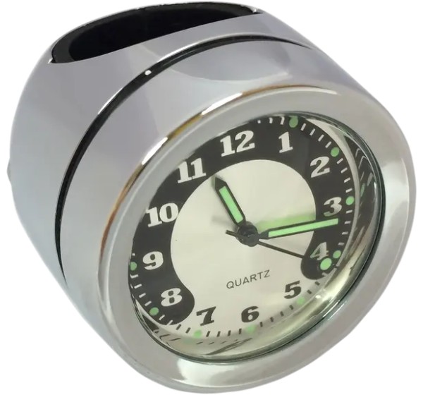 DRAG SPECIALTIES Anzeigeninstrumente - CLOCK CHROME 1 BAR