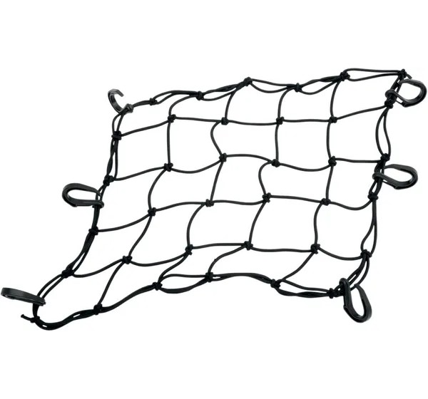 DRAG SPECIALTIES Spanngurte - CARGO NET BLACK 38CM X 38CM