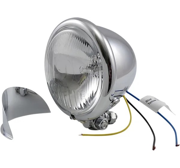 DRAG SPECIALTIES Zusatzbeleuchtung - SPOTLIGHT WITH VISOR 4-1/2