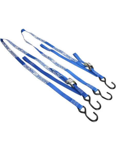 MOOSE OFFROAD HARD-PARTS Spanngurte - TIE DOWN W/SOFTTIE BLUE