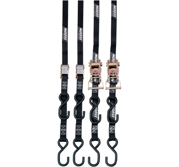 MOOSE OFFROAD FOUR WHEEL Spanngurte - TIE DOWN QUAD PACK BLK