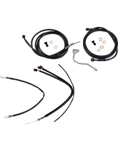 Komplettes schwarzes Vinyl-Lenkerzug/-Leitungsset für Ape...