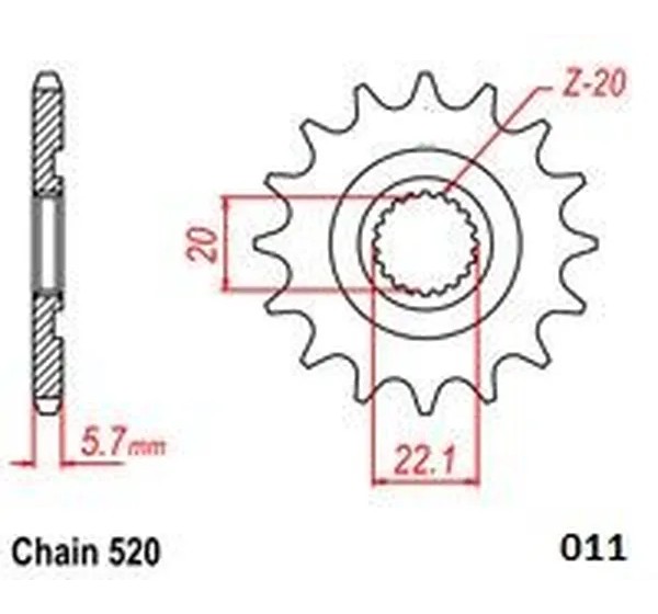 MOTO-MASTER Ritzel & Kettenräder - Einbaubeispiel
