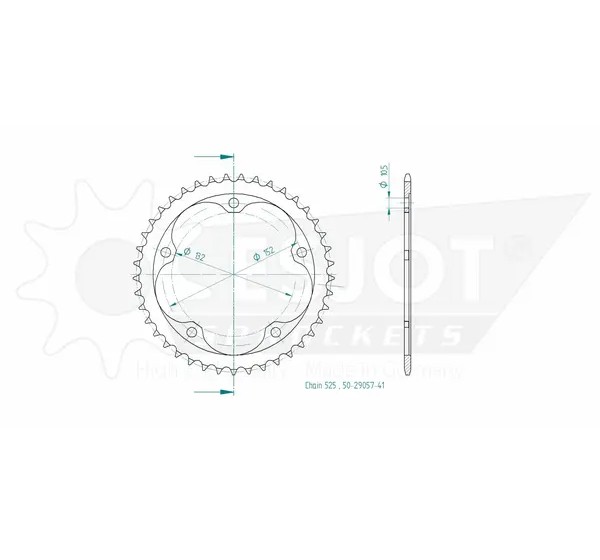 ESJOT Ritzel & Kettenräder - Detailansicht