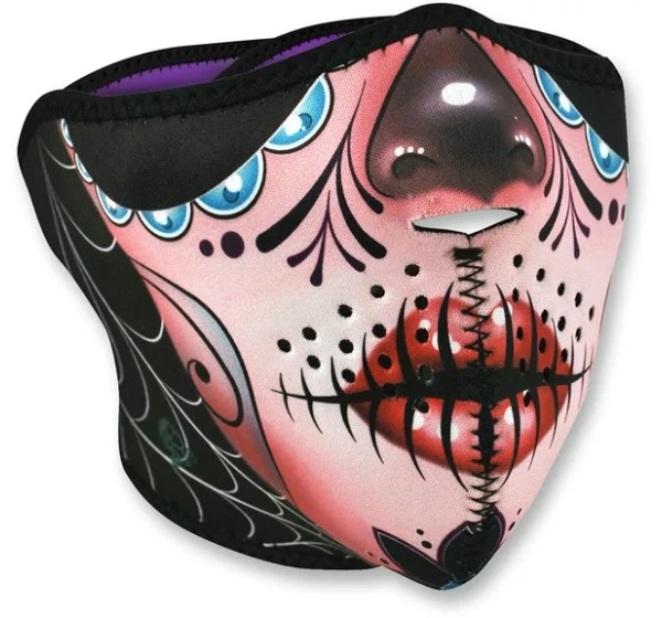 ZAN HEADGEAR Kopf- & Halsbedeckungen - HALF MASK SUGAR SKULL