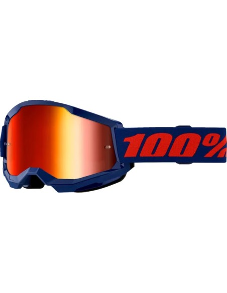 100% Motorradbrillen - GOGGL STRATA 2 NAVY MR RD