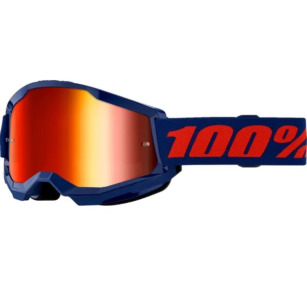 100% Motorradbrillen - GOGGL STRATA 2 NAVY MR RD