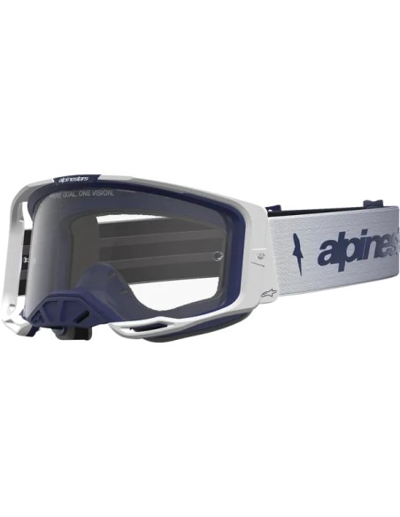 ALPINESTARS Motorradbrillen - GOGGLE VISION 8 AMBER WHT/NVY/