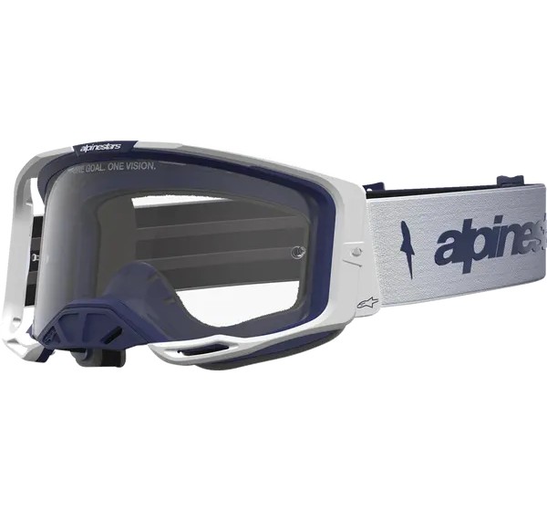 ALPINESTARS Motorradbrillen - GOGGLE VISION 8 AMBER WHT/NVY/