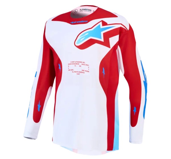 ALPINESTARS Jerseys - JERSEY RACER HUNT WHT/RED/BLU