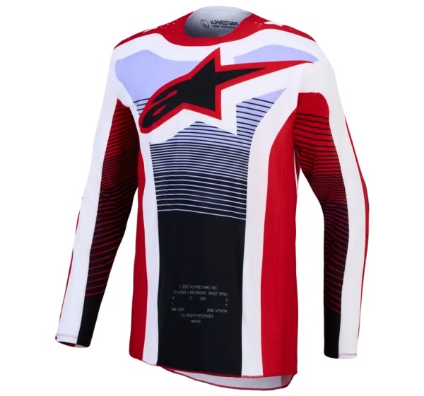 ALPINESTARS Jerseys - JERSEY TECHSTAR MAVEN RED/WH/B